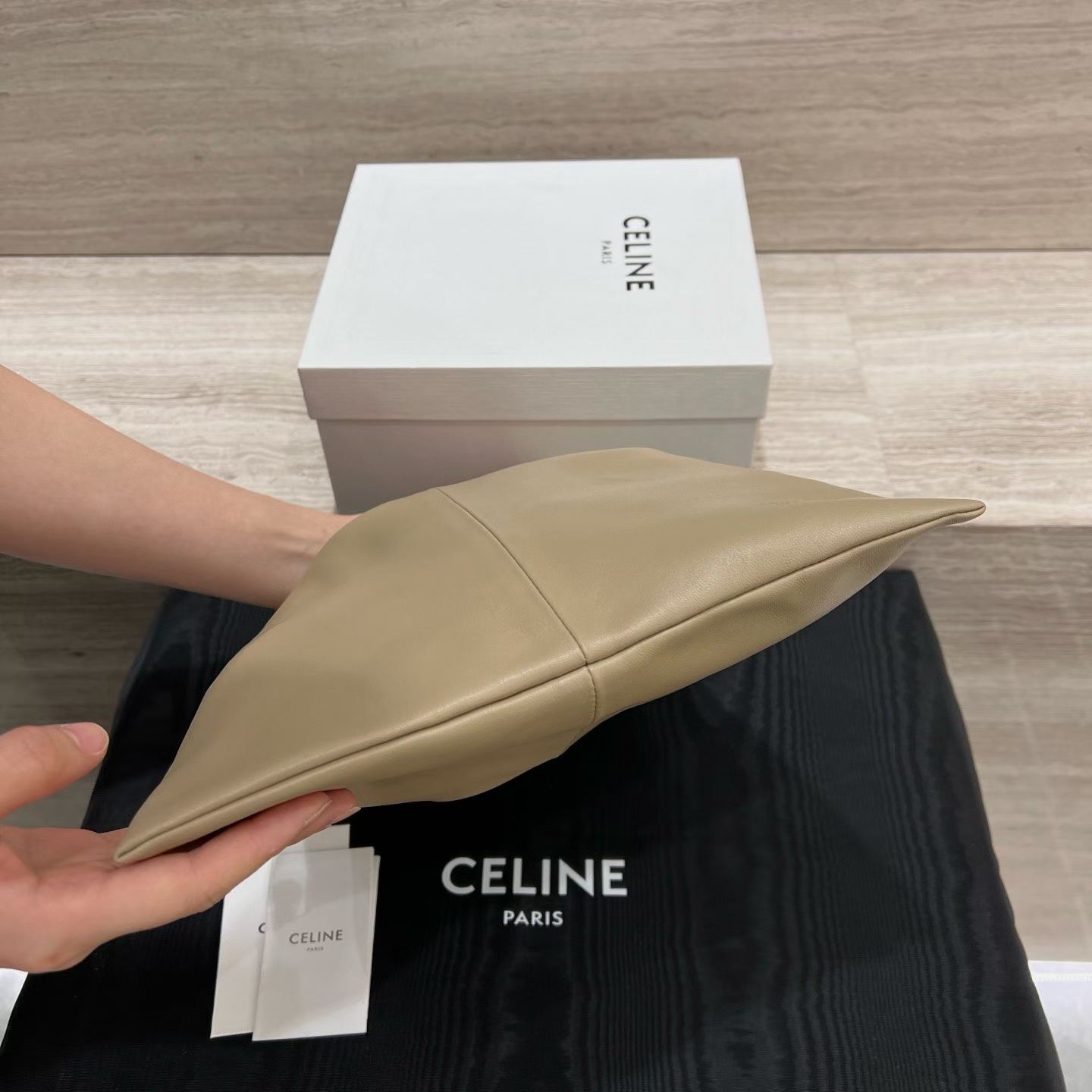 Celine Small Crystal Pouch In Lambskin view 3