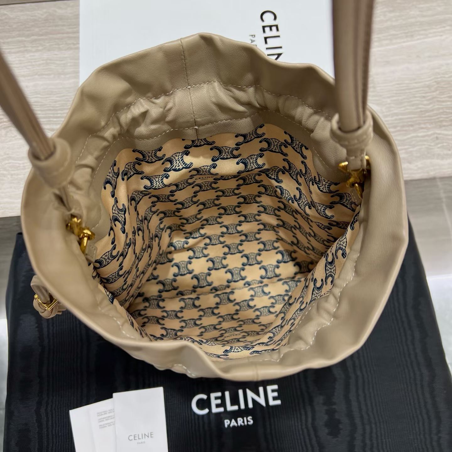 Celine Small Crystal Pouch In Lambskin view 4