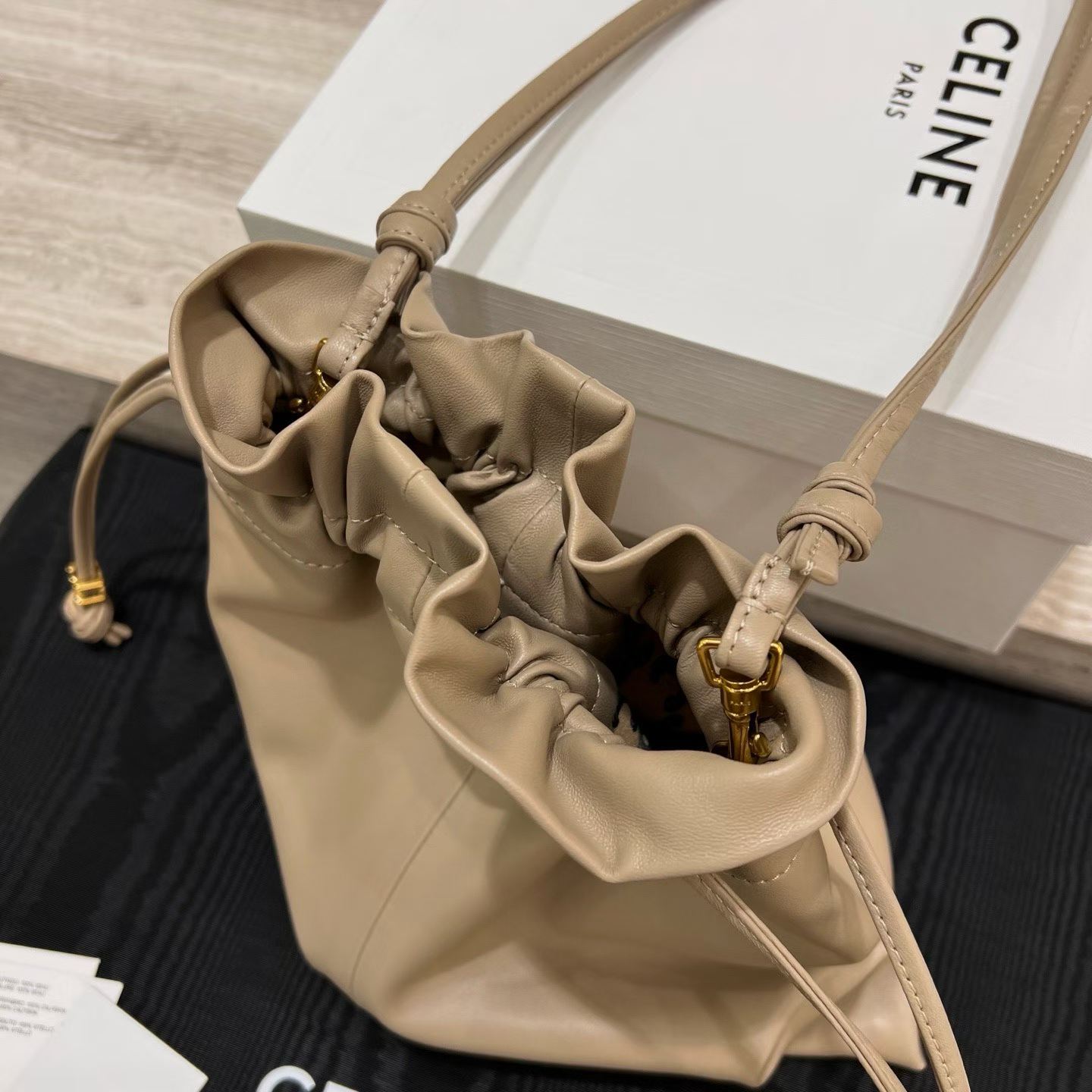 Celine Small Crystal Pouch In Lambskin view 5