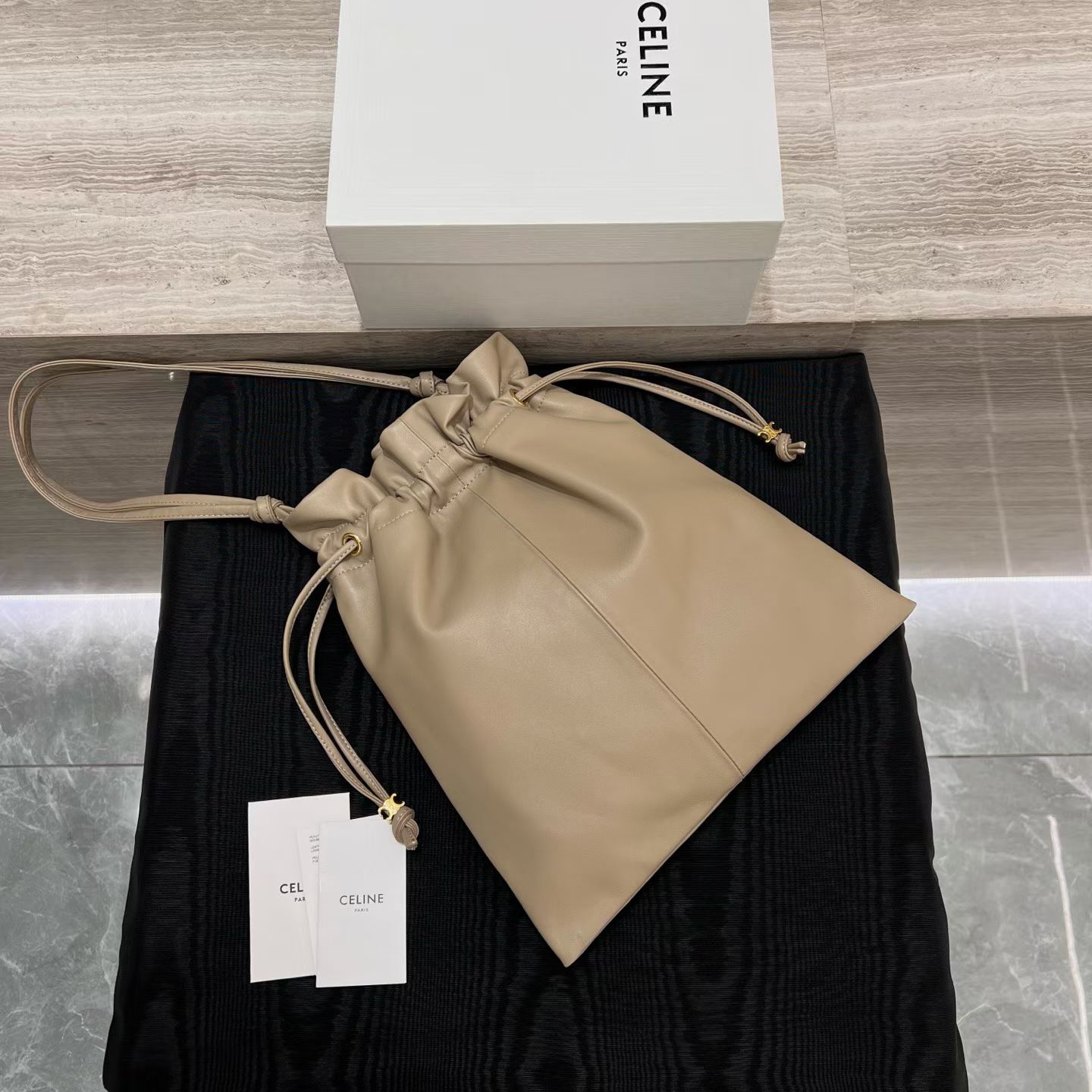 Celine Small Crystal Pouch In Lambskin view 7