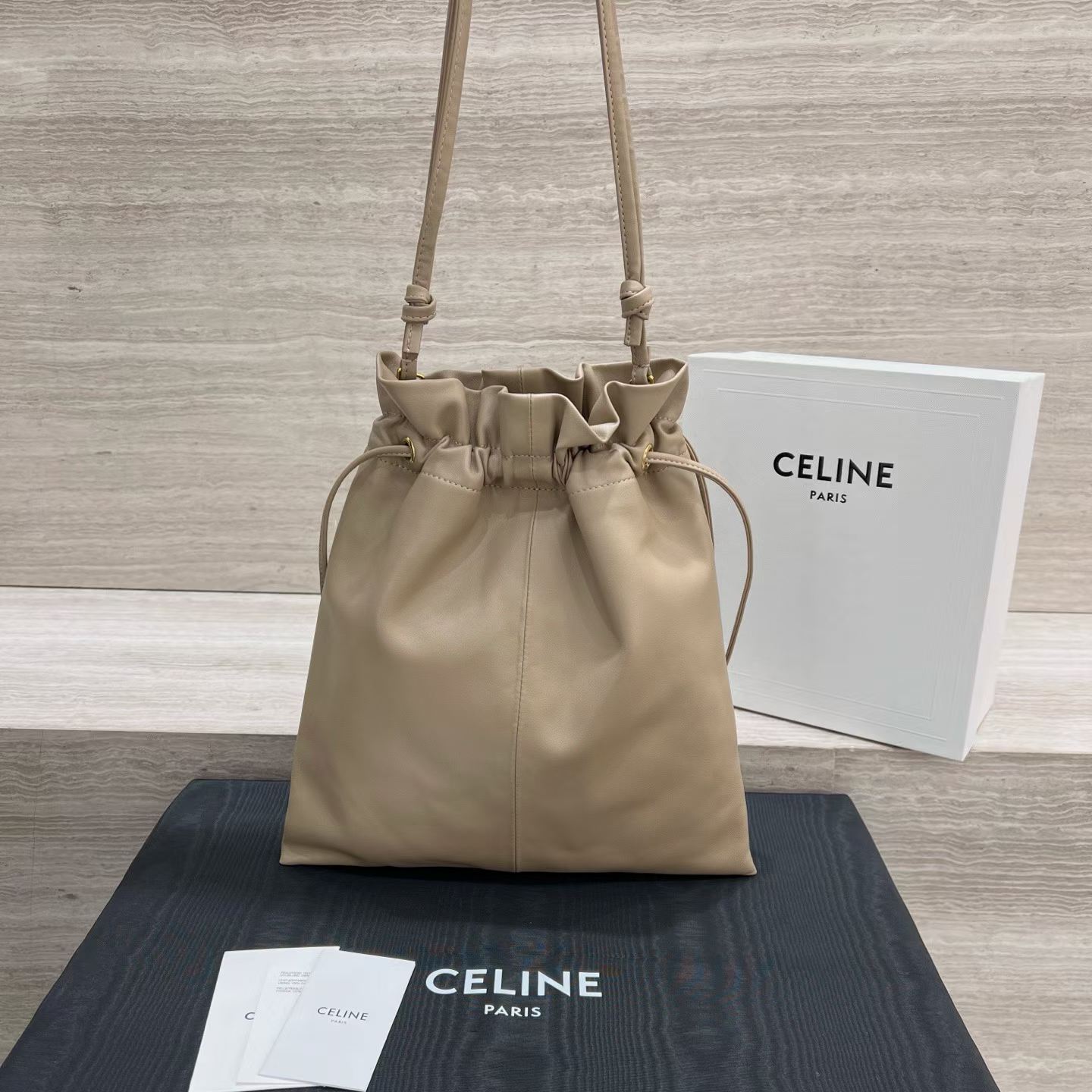 Celine Small Crystal Pouch In Lambskin view 8