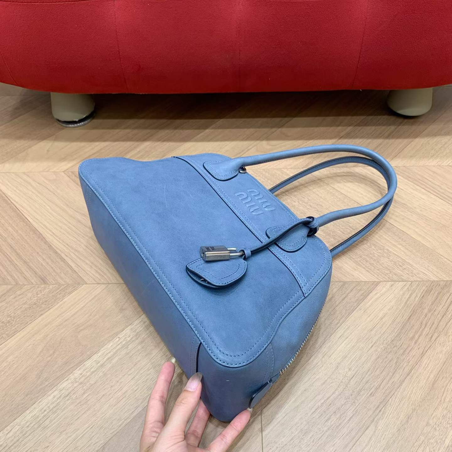 Miu Miu Vivant nappa leather bag view 6