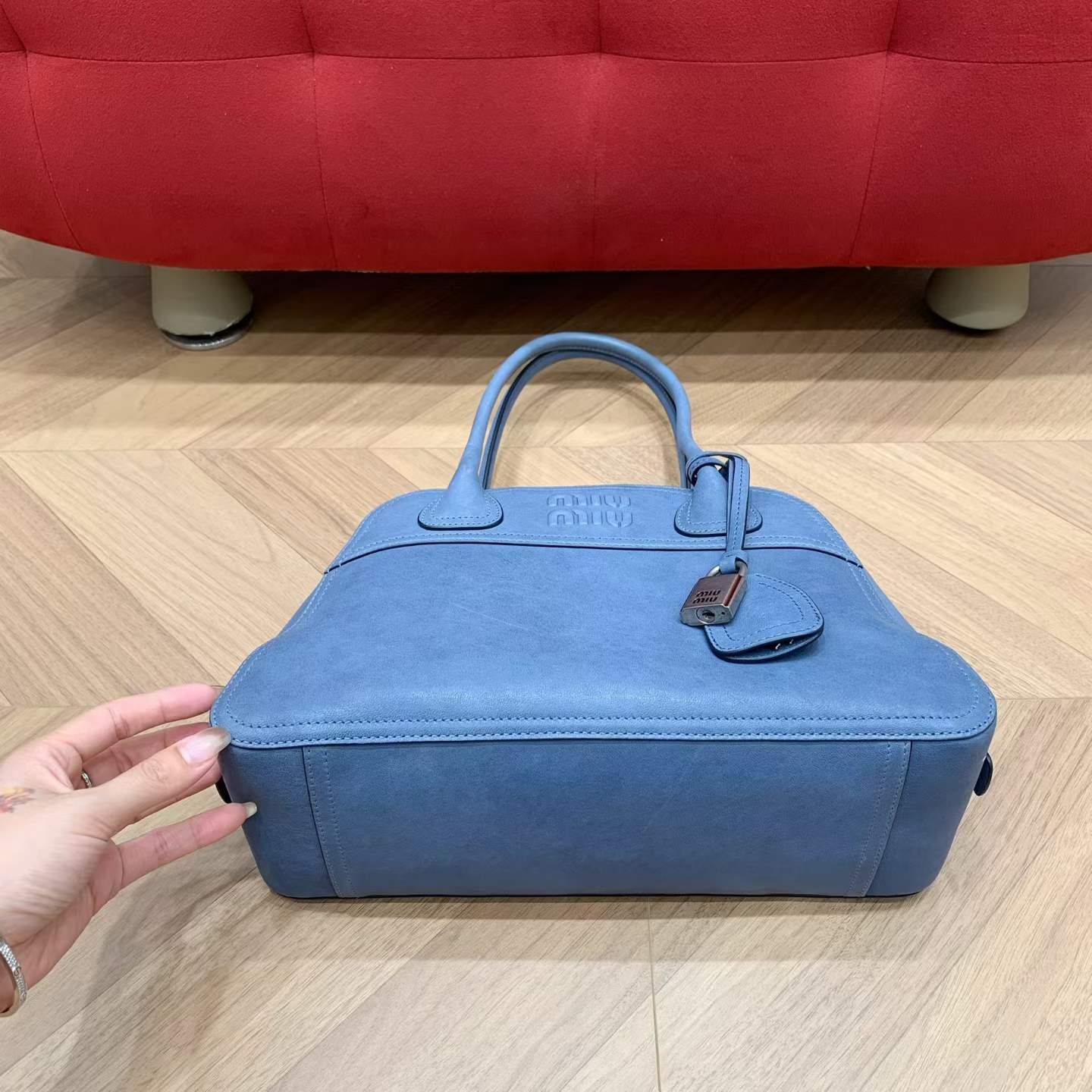 Miu Miu Vivant nappa leather bag view 7
