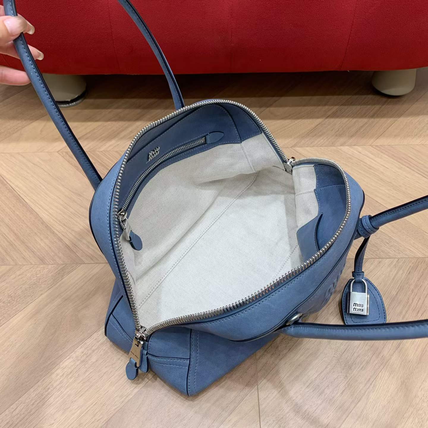 Miu Miu Vivant nappa leather bag view 8