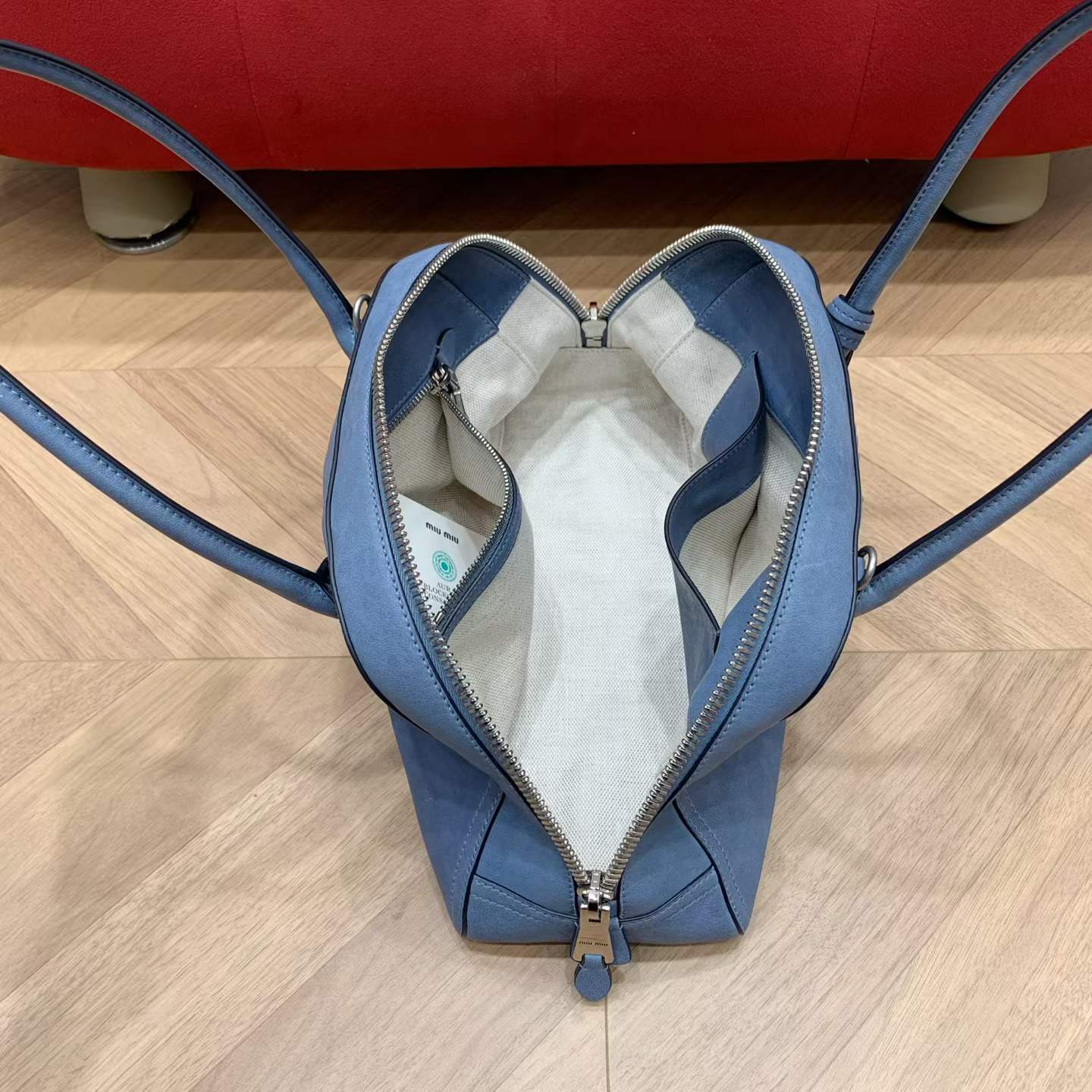 Miu Miu Vivant nappa leather bag view 9