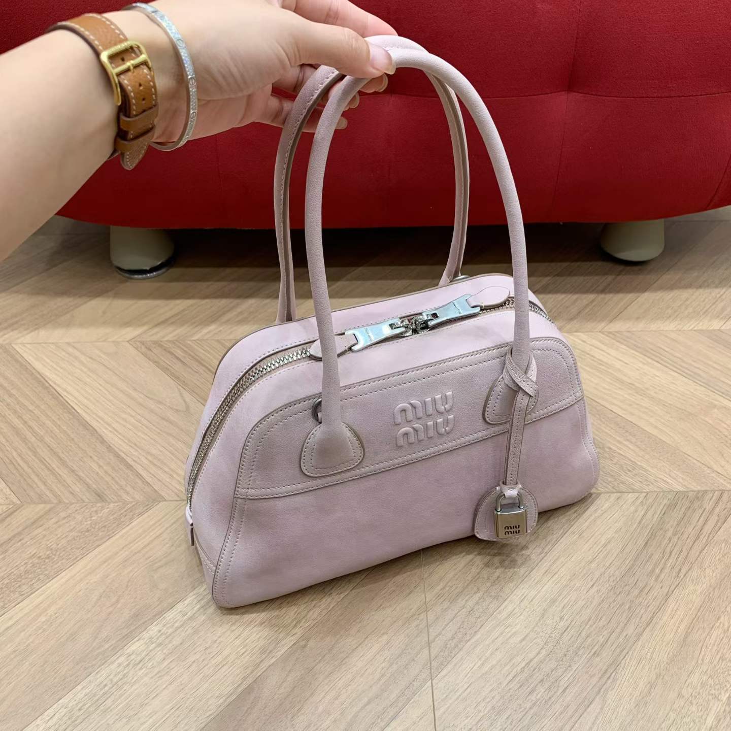 Miu Miu Vivant nappa leather bag view 2
