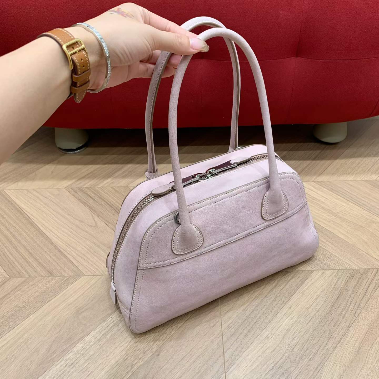 Miu Miu Vivant nappa leather bag view 3