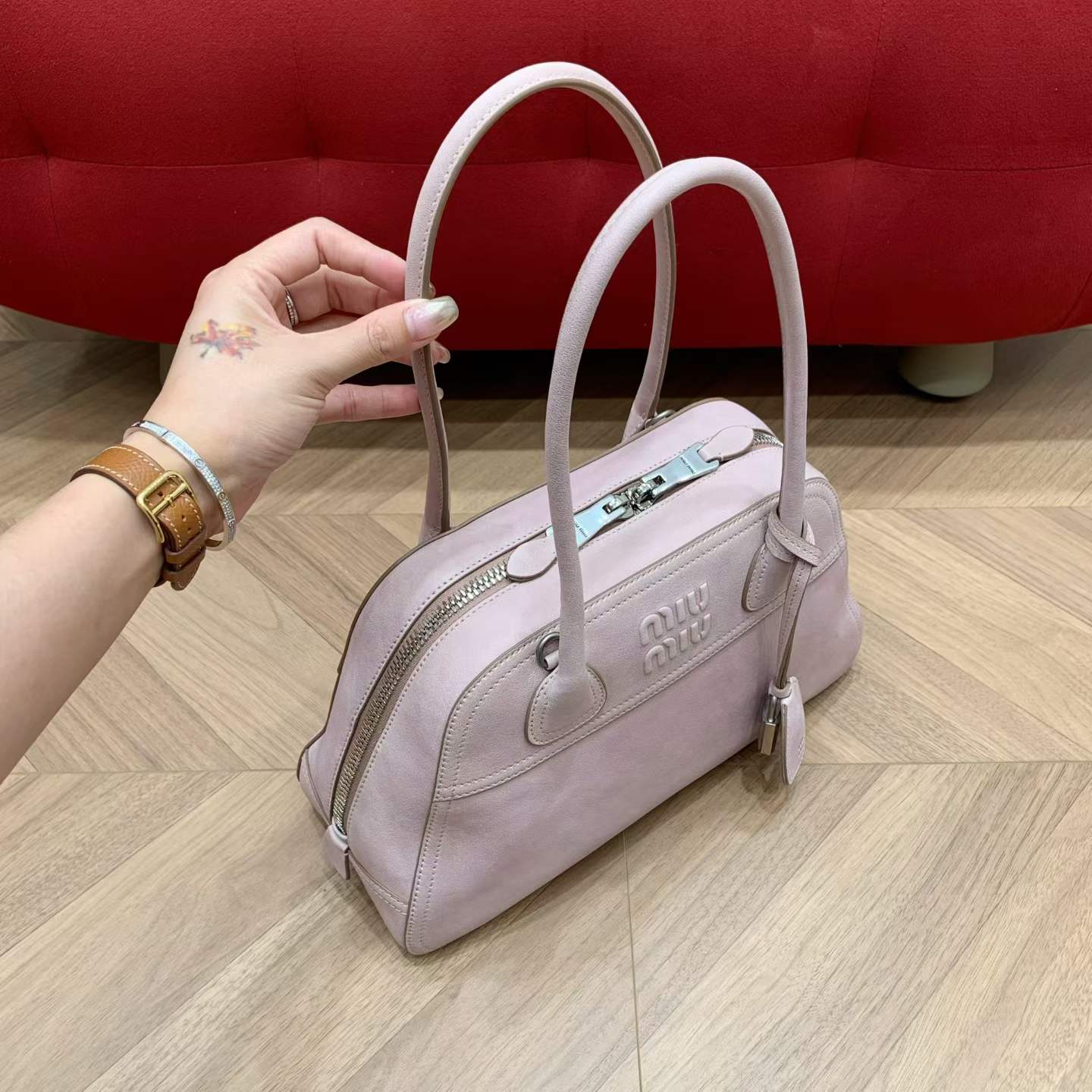 Miu Miu Vivant nappa leather bag view 4