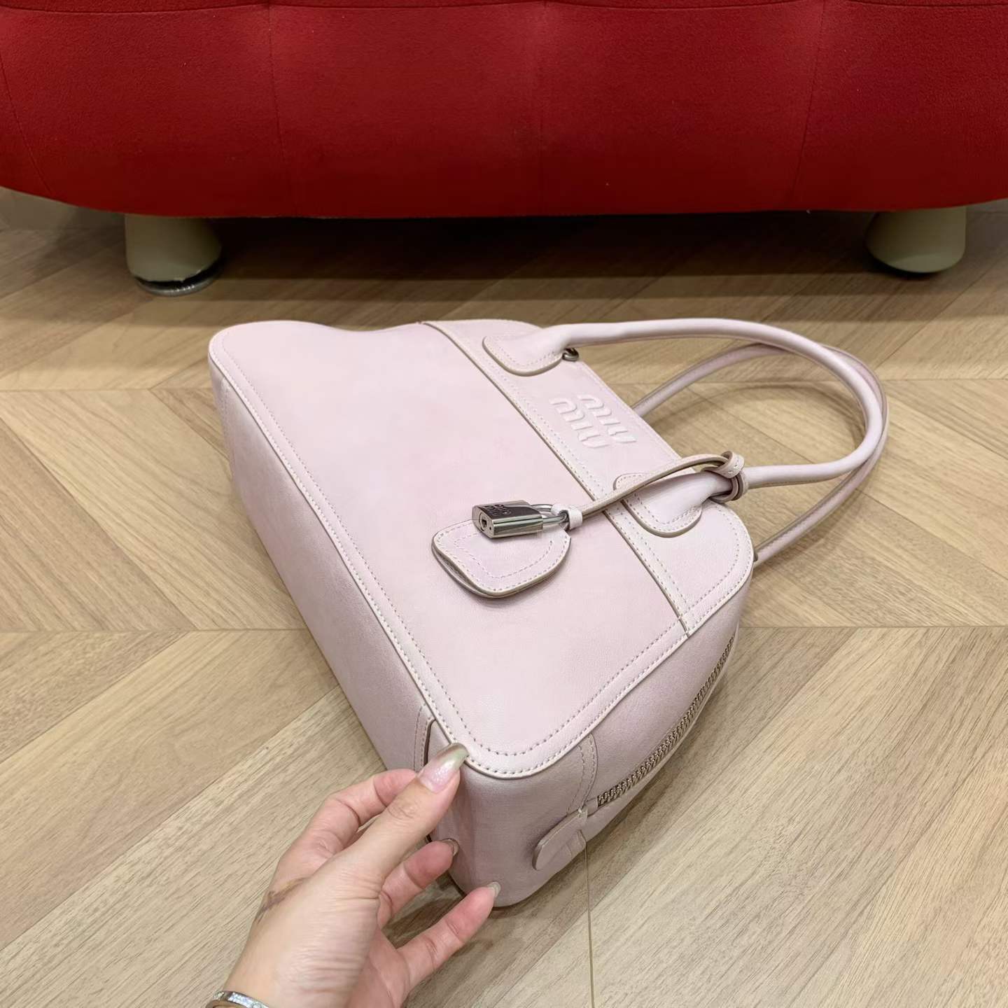 Miu Miu Vivant nappa leather bag view 6