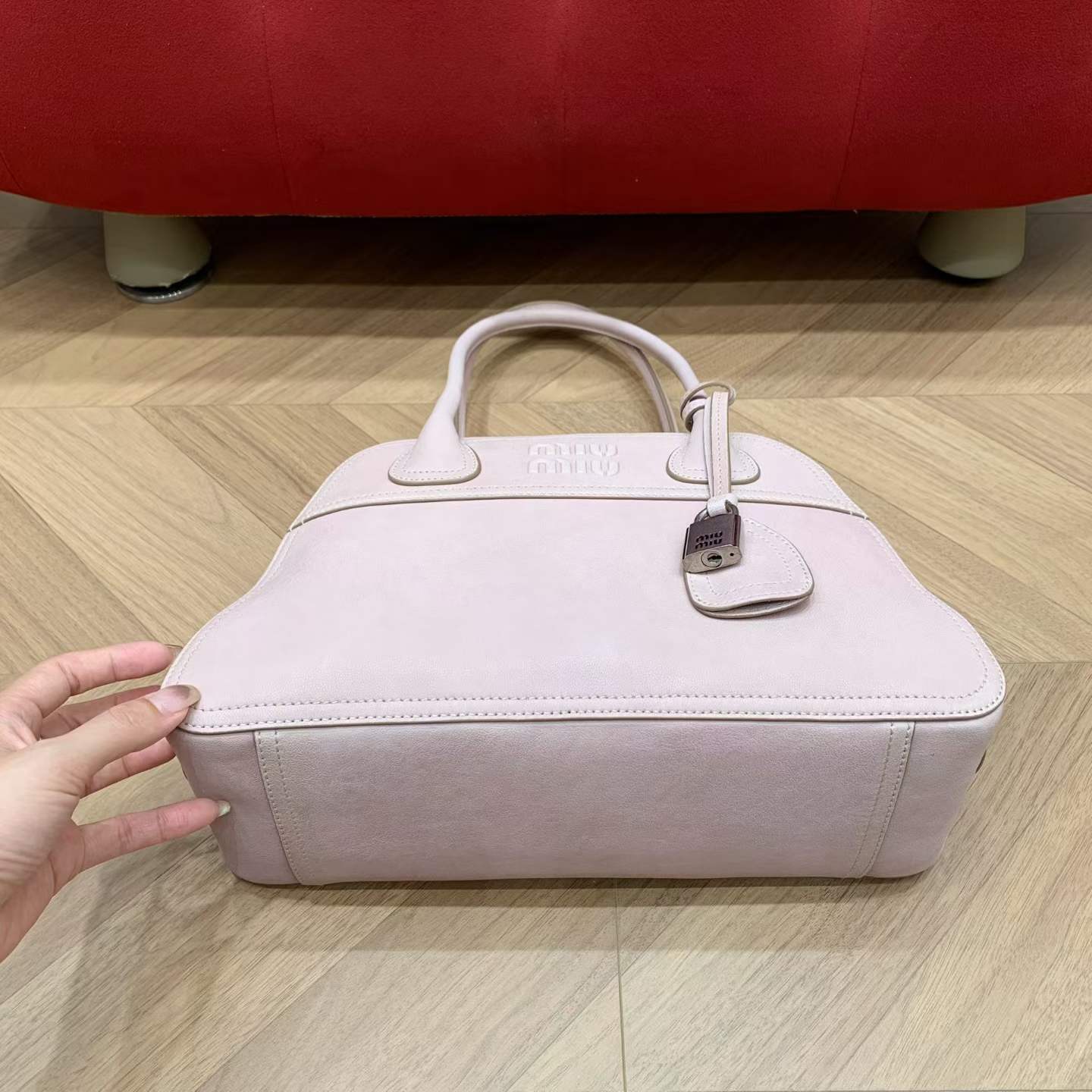 Miu Miu Vivant nappa leather bag view 7