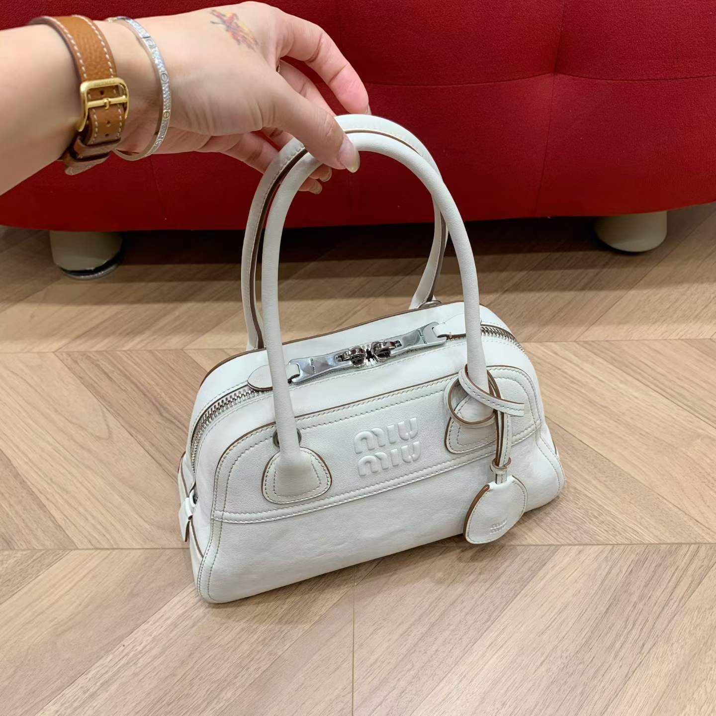 Miu Miu Vivant nappa leather bag view 1
