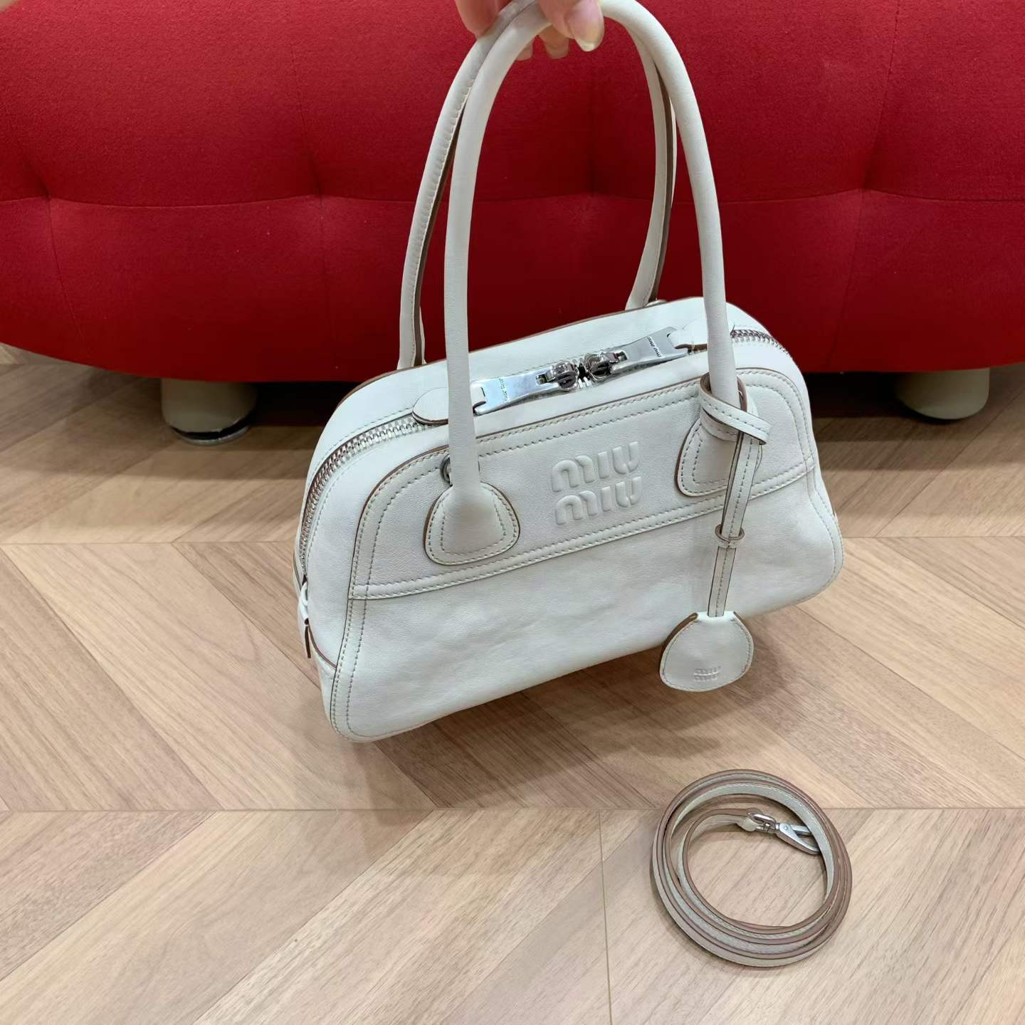 Miu Miu Vivant nappa leather bag view 2