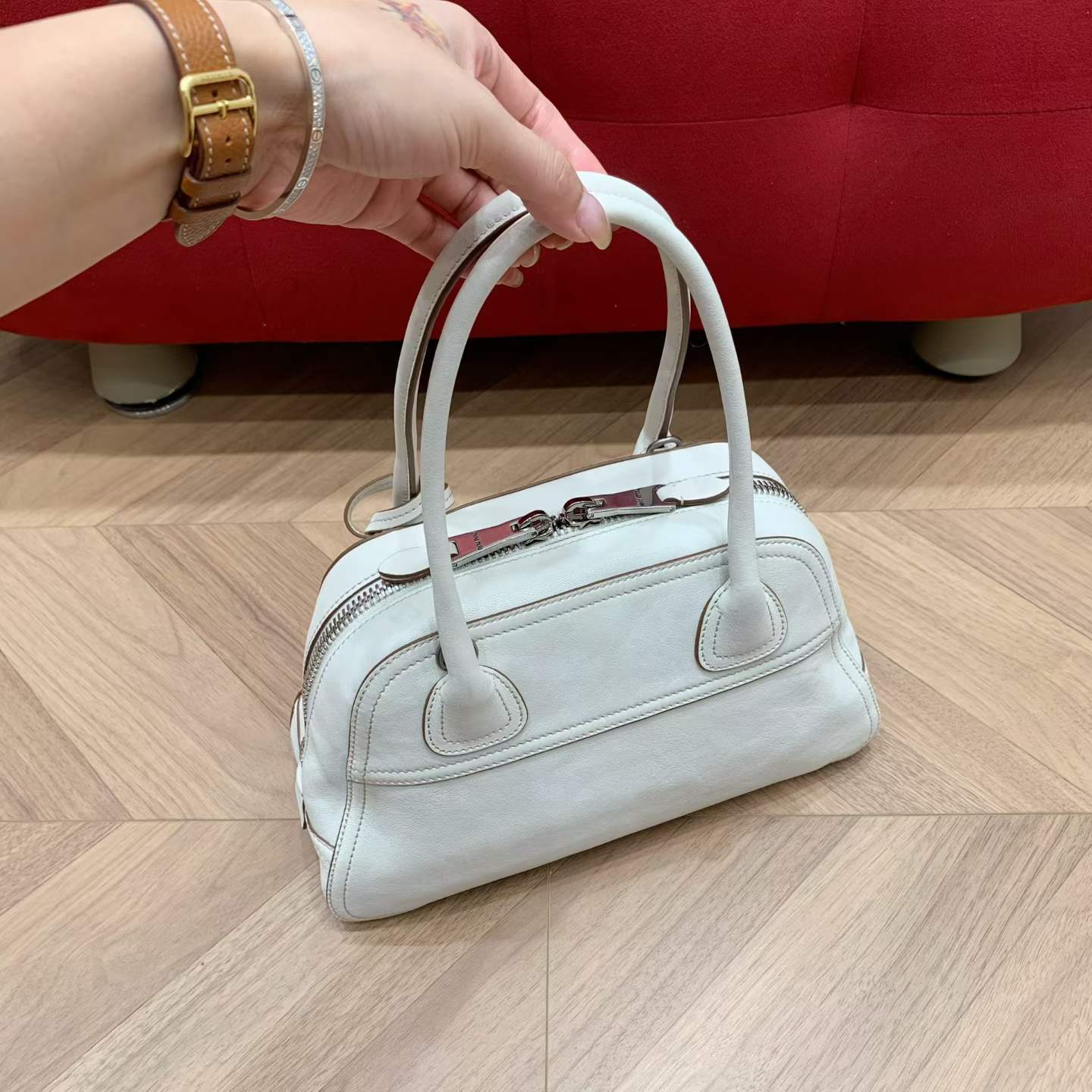 Miu Miu Vivant nappa leather bag view 3