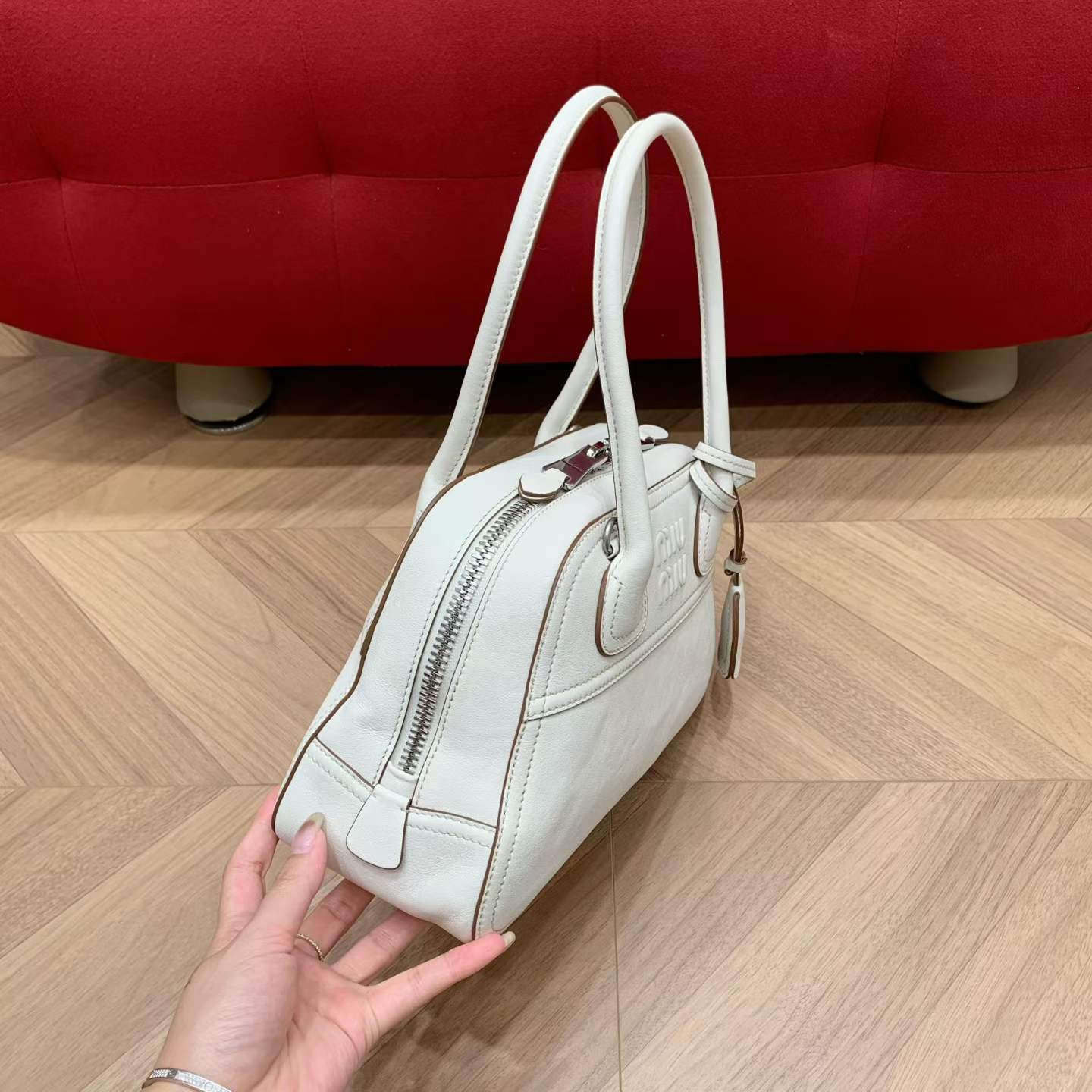 Miu Miu Vivant nappa leather bag view 5