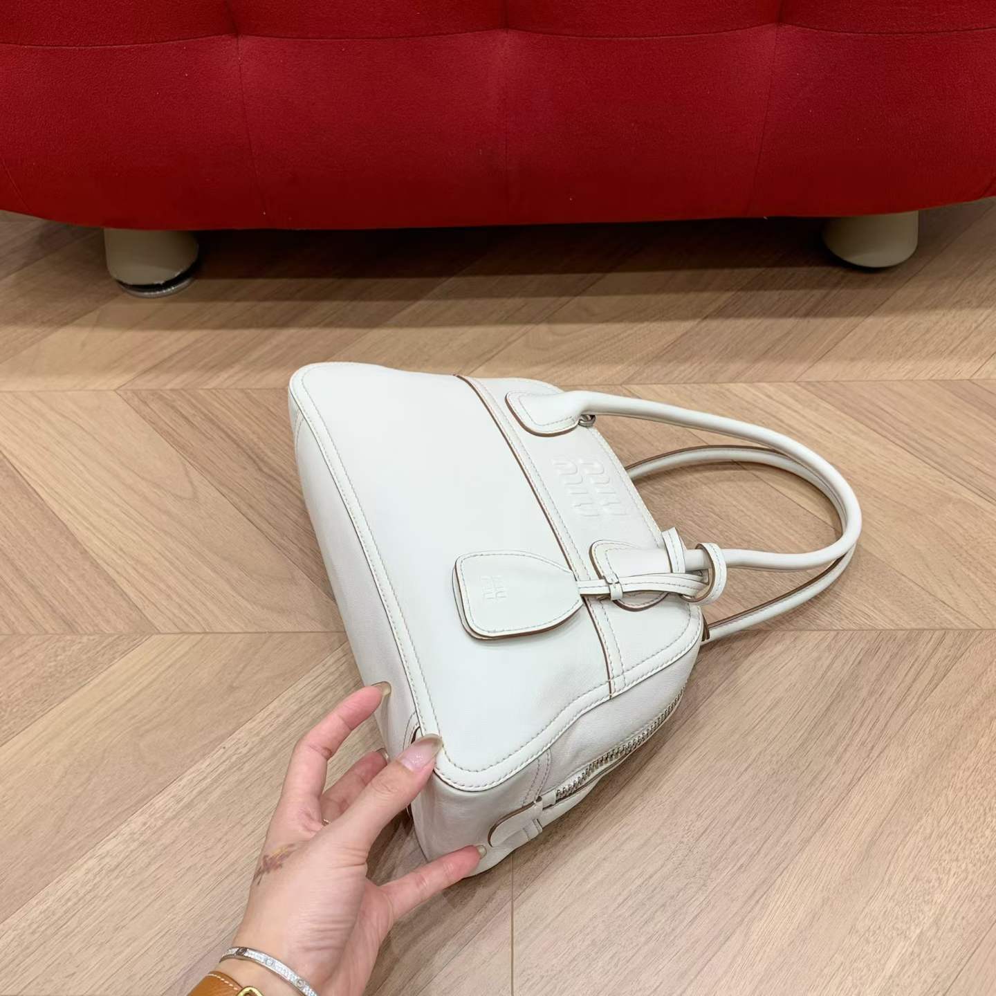 Miu Miu Vivant nappa leather bag view 6