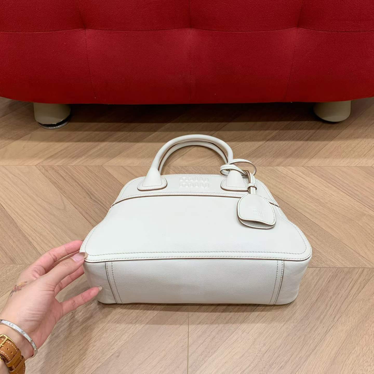 Miu Miu Vivant nappa leather bag view 7