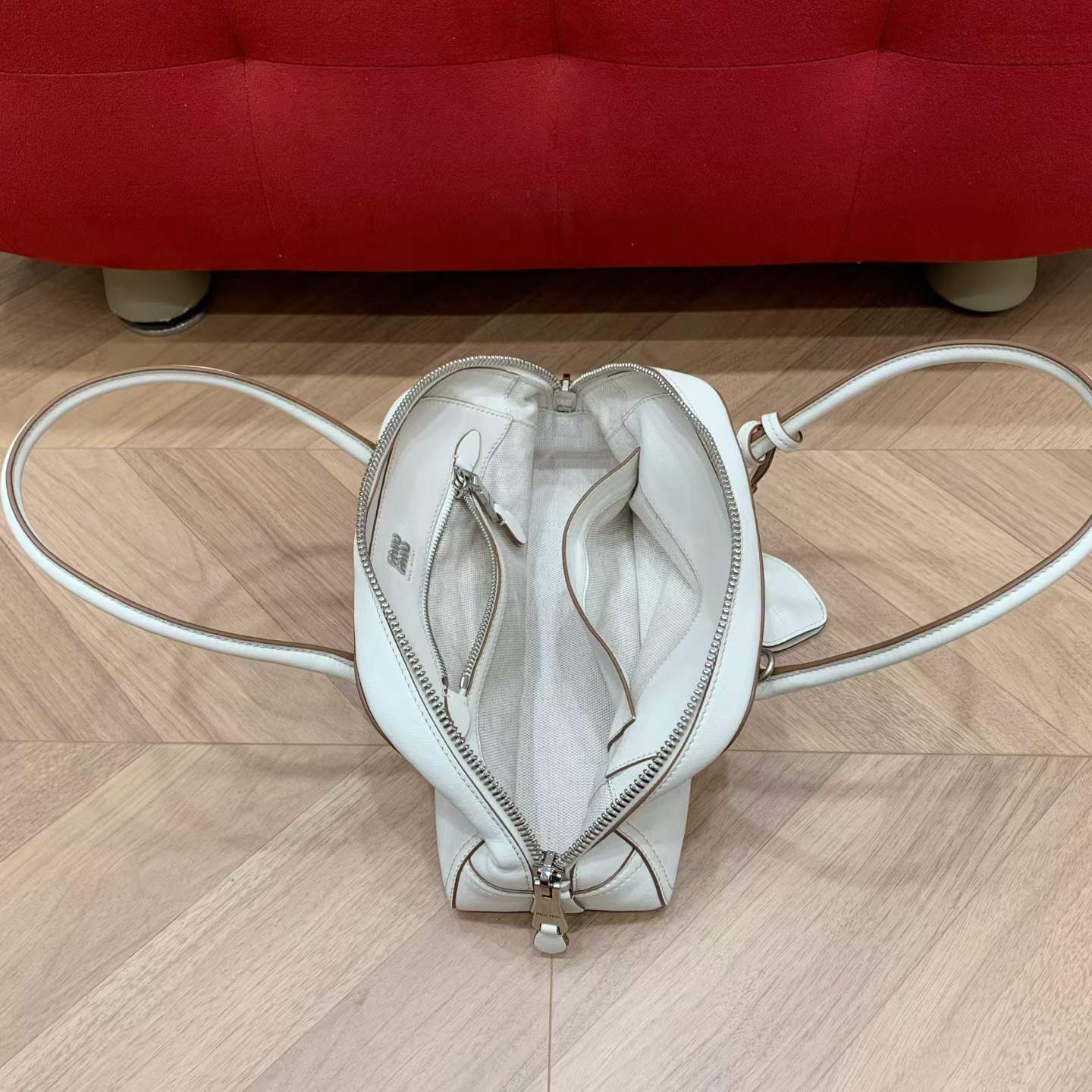 Miu Miu Vivant nappa leather bag view 9