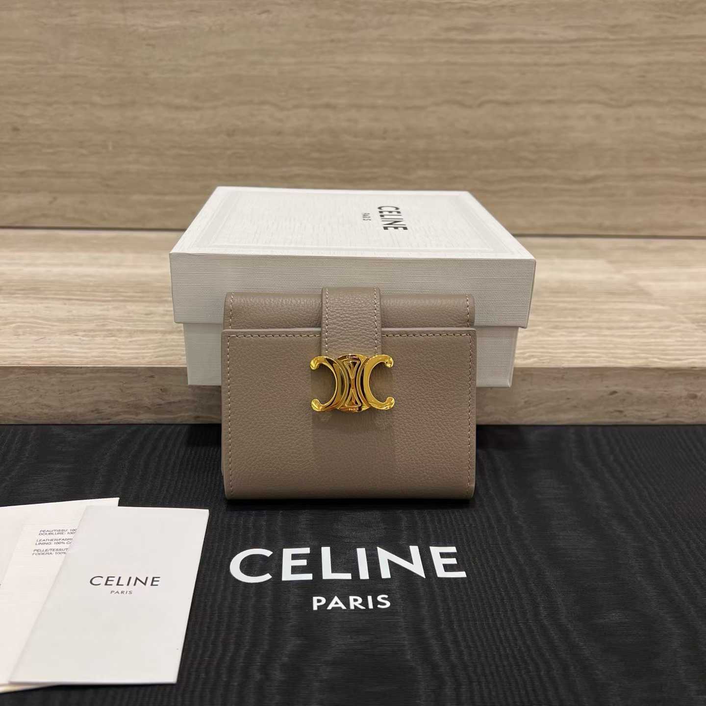 Celine Fine Strap Wallet Nino In Supple Grained Calfskin view 1