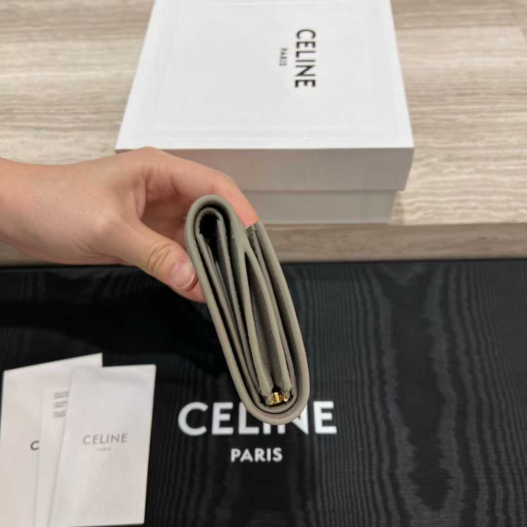 Celine Fine Strap Wallet Nino In Supple Grained Calfskin view 3