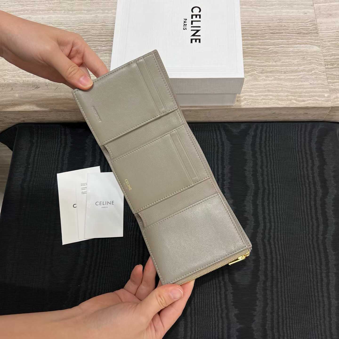 Celine Fine Strap Wallet Nino In Supple Grained Calfskin view 5