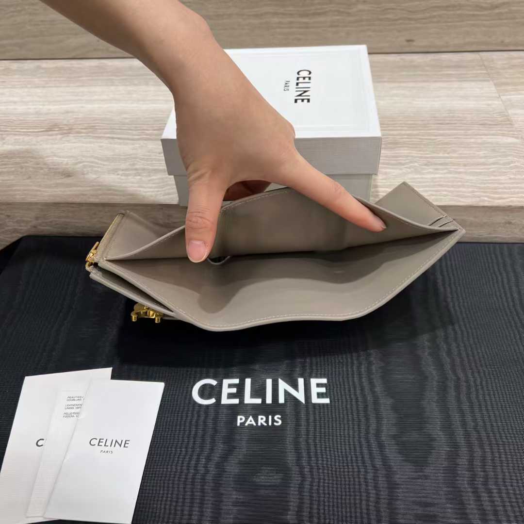 Celine Fine Strap Wallet Nino In Supple Grained Calfskin view 6