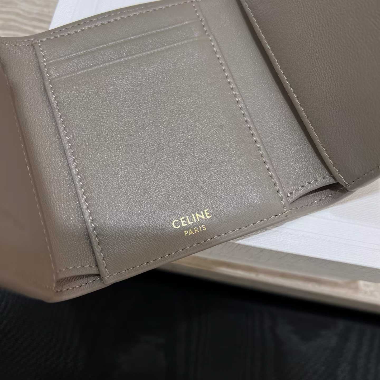 Celine Fine Strap Wallet Nino In Supple Grained Calfskin view 8