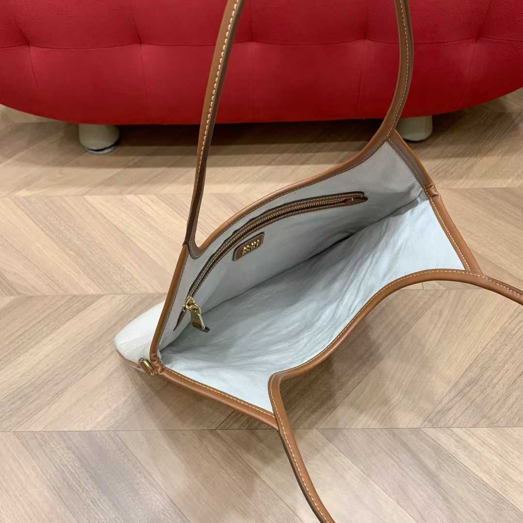 Miu Miu IVY canvas and leather bag view 6