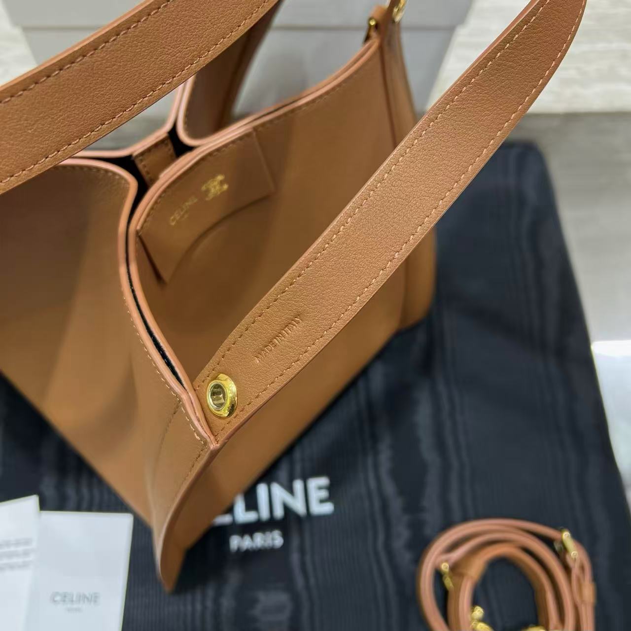 Celine Medium Cube Bag In Supple Calfskin view 13