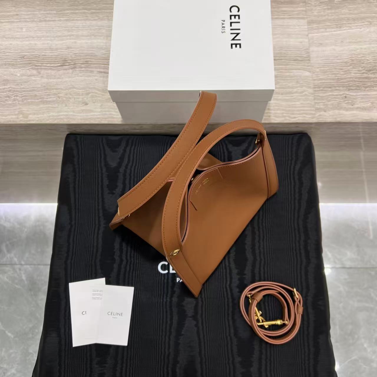 Celine Medium Cube Bag In Supple Calfskin view 6