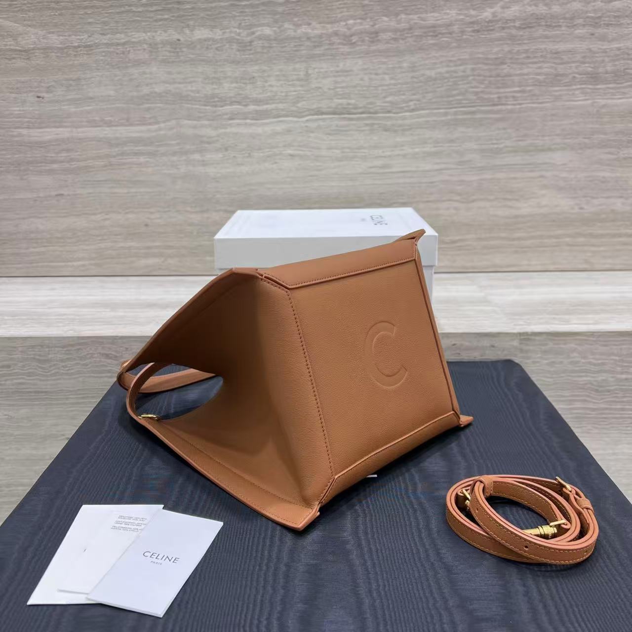 Celine Medium Cube Bag In Supple Calfskin view 7