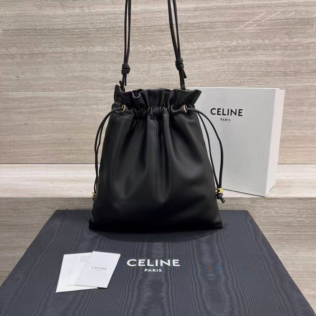 Celine Small Crystal Pouch In Lambskin view 2