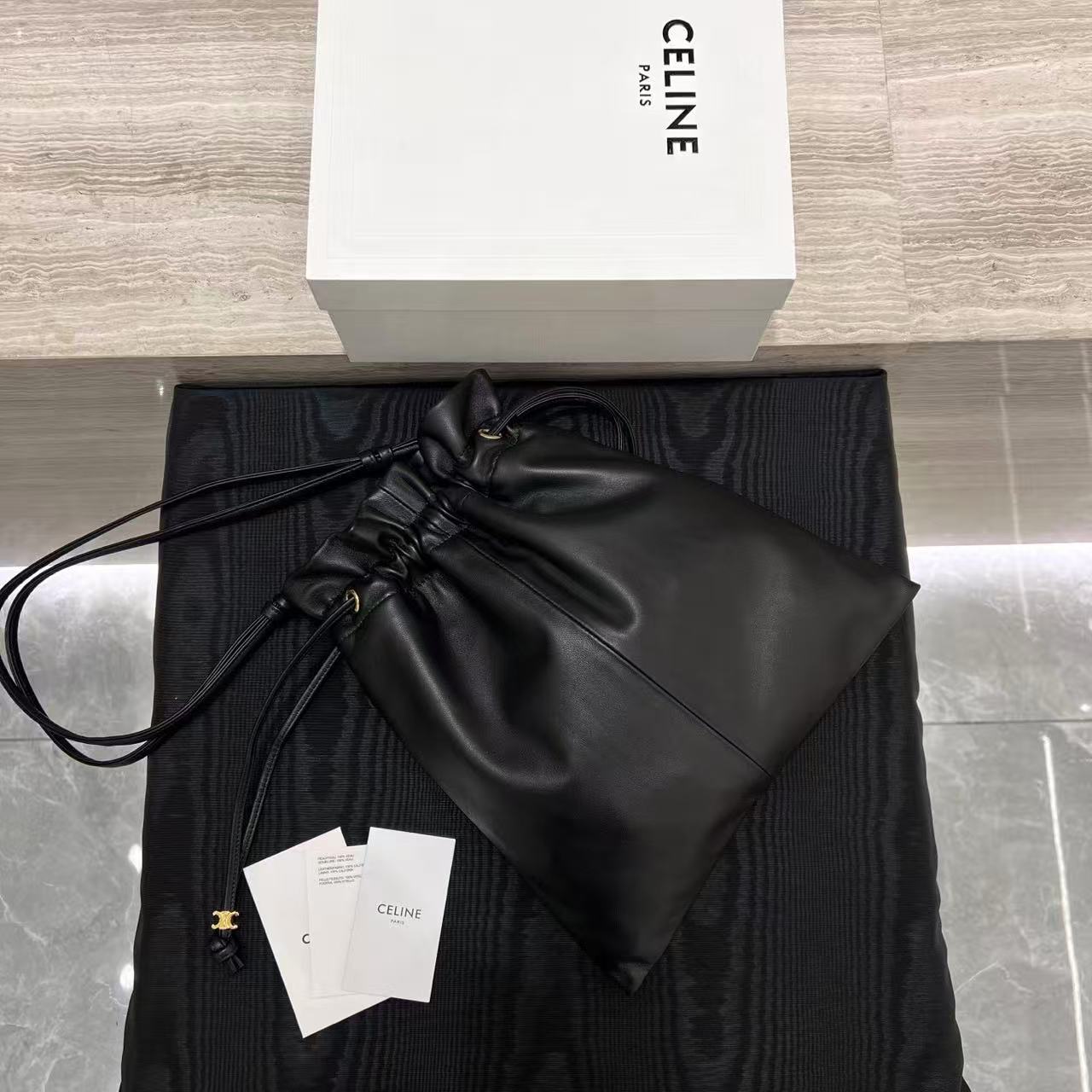 Celine Small Crystal Pouch In Lambskin view 7