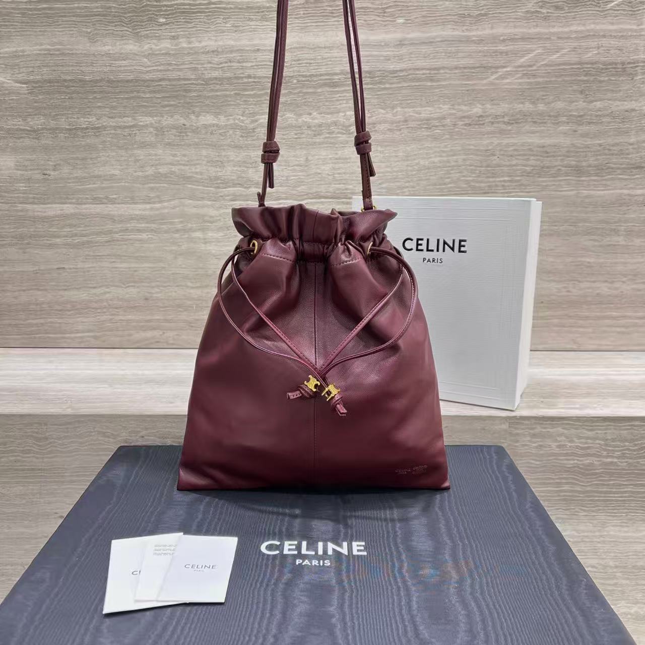 Celine Small Crystal Pouch In Lambskin view 2