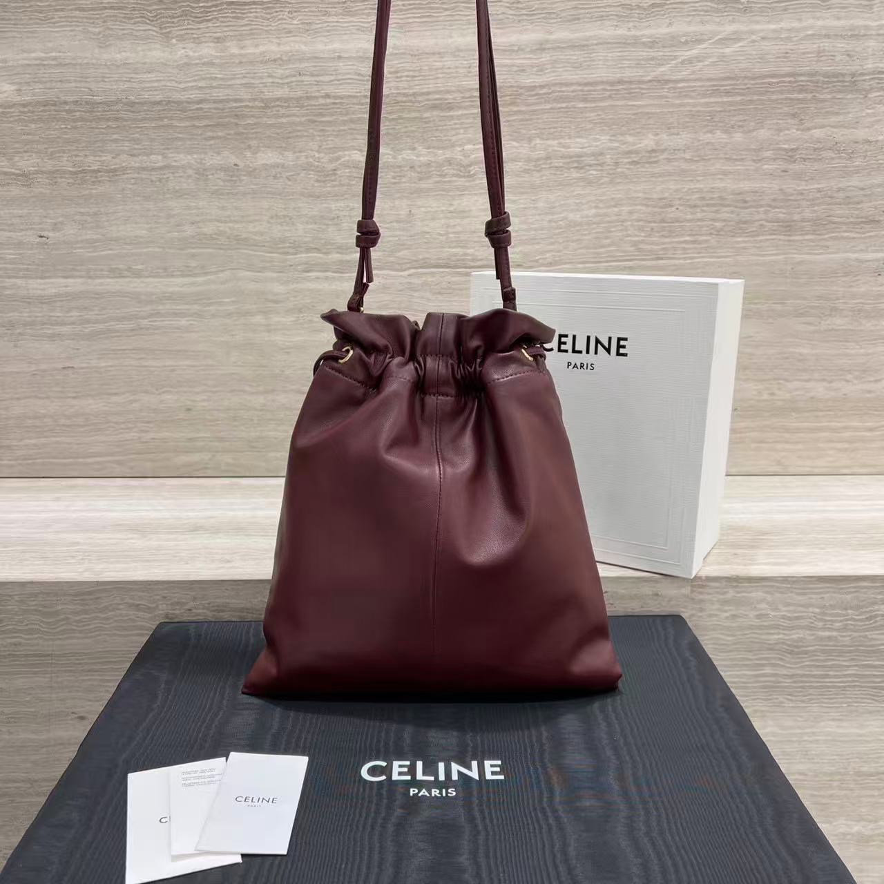 Celine Small Crystal Pouch In Lambskin view 3
