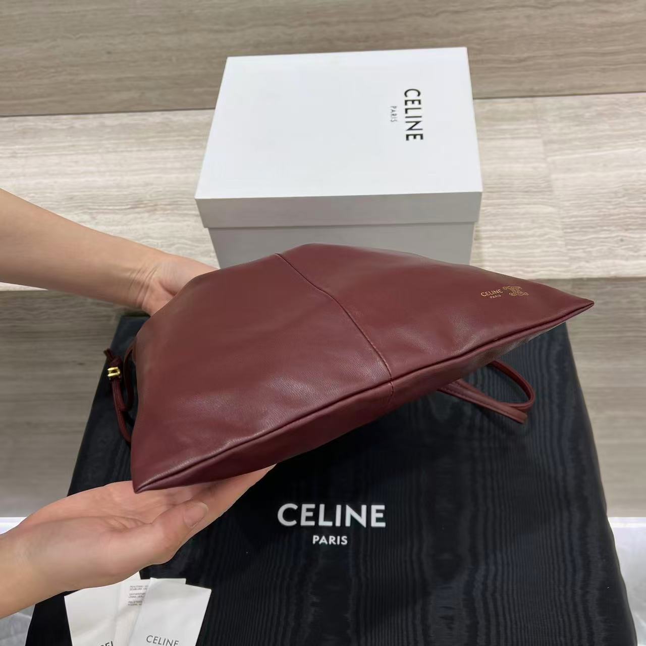 Celine Small Crystal Pouch In Lambskin view 4