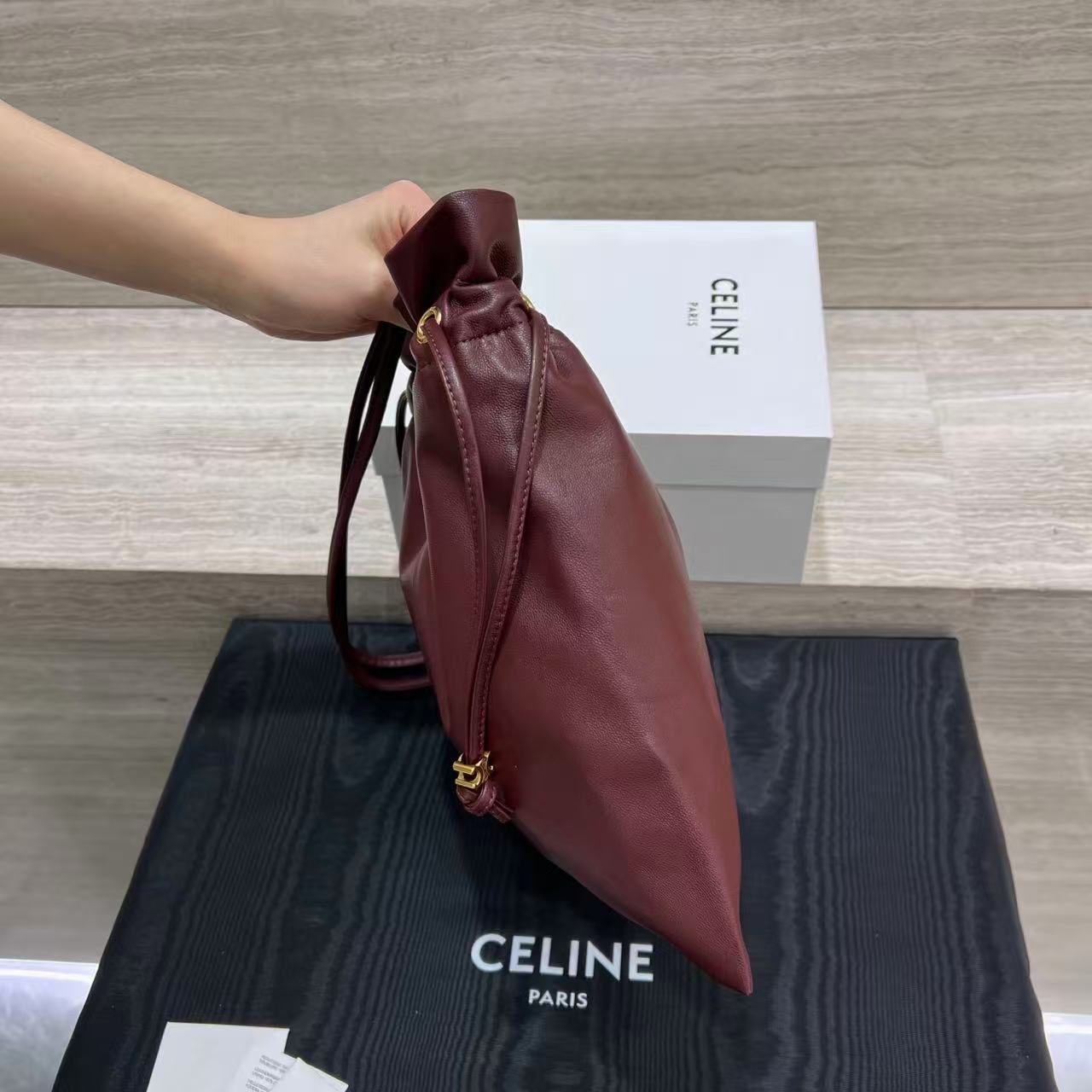 Celine Small Crystal Pouch In Lambskin view 5