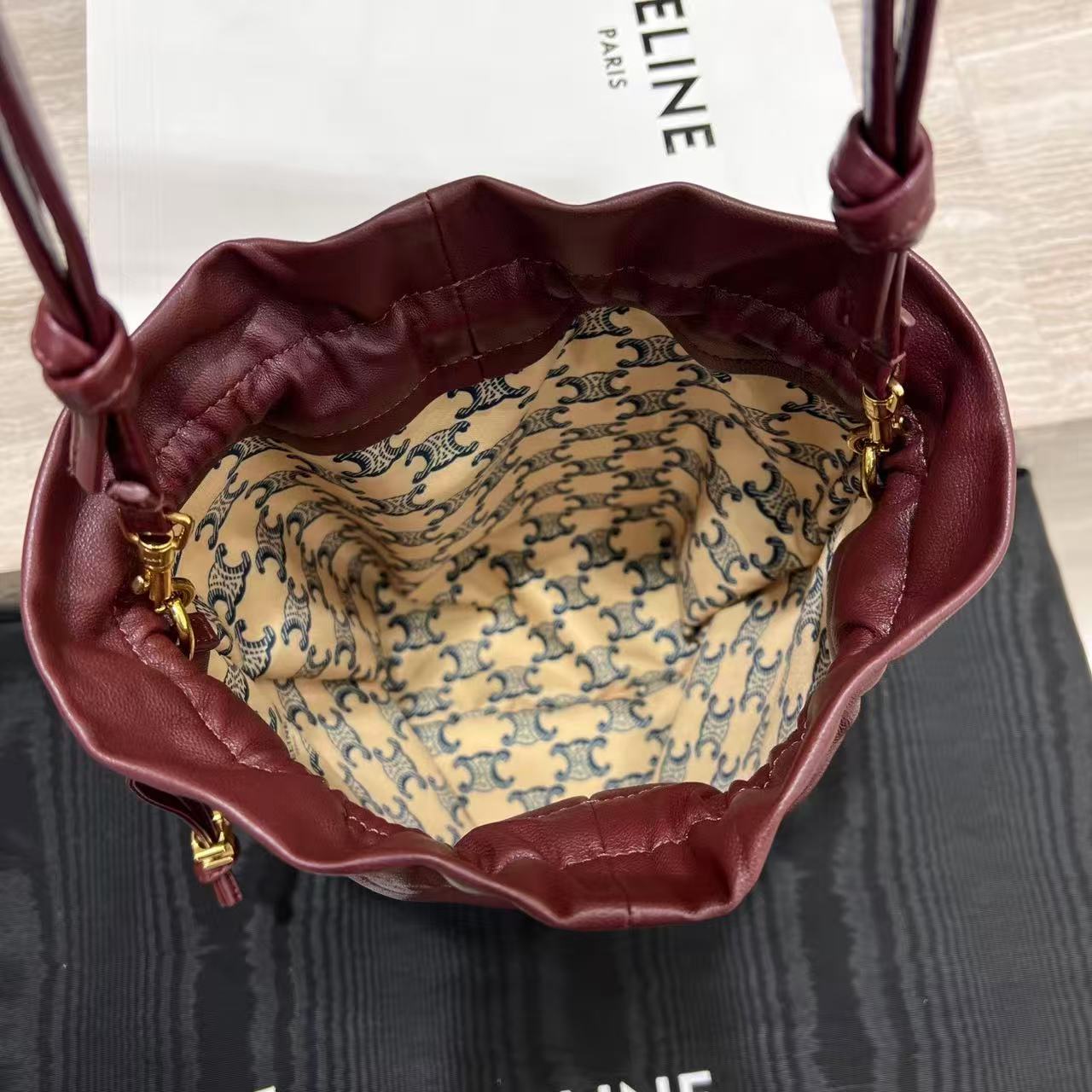 Celine Small Crystal Pouch In Lambskin view 6