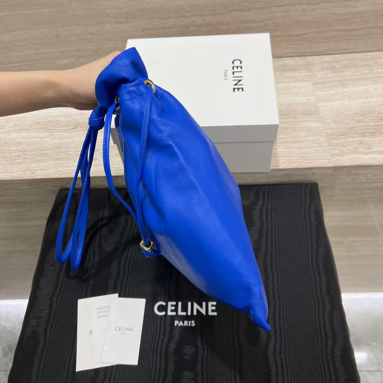 Celine Small Crystal Pouch In Lambskin view 4