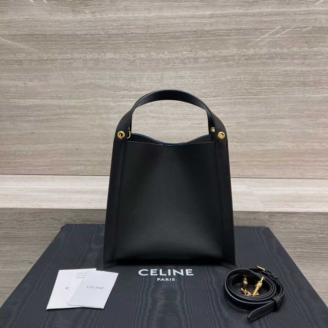 Celine CUBE BAG Canvas and NATURAL Calfskin view 2