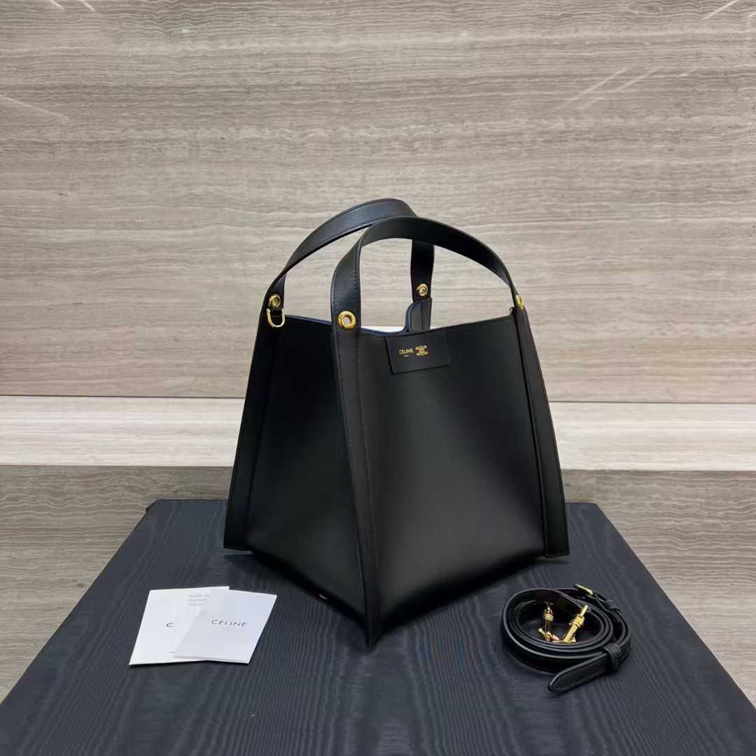 Celine CUBE BAG Canvas and NATURAL Calfskin view 3
