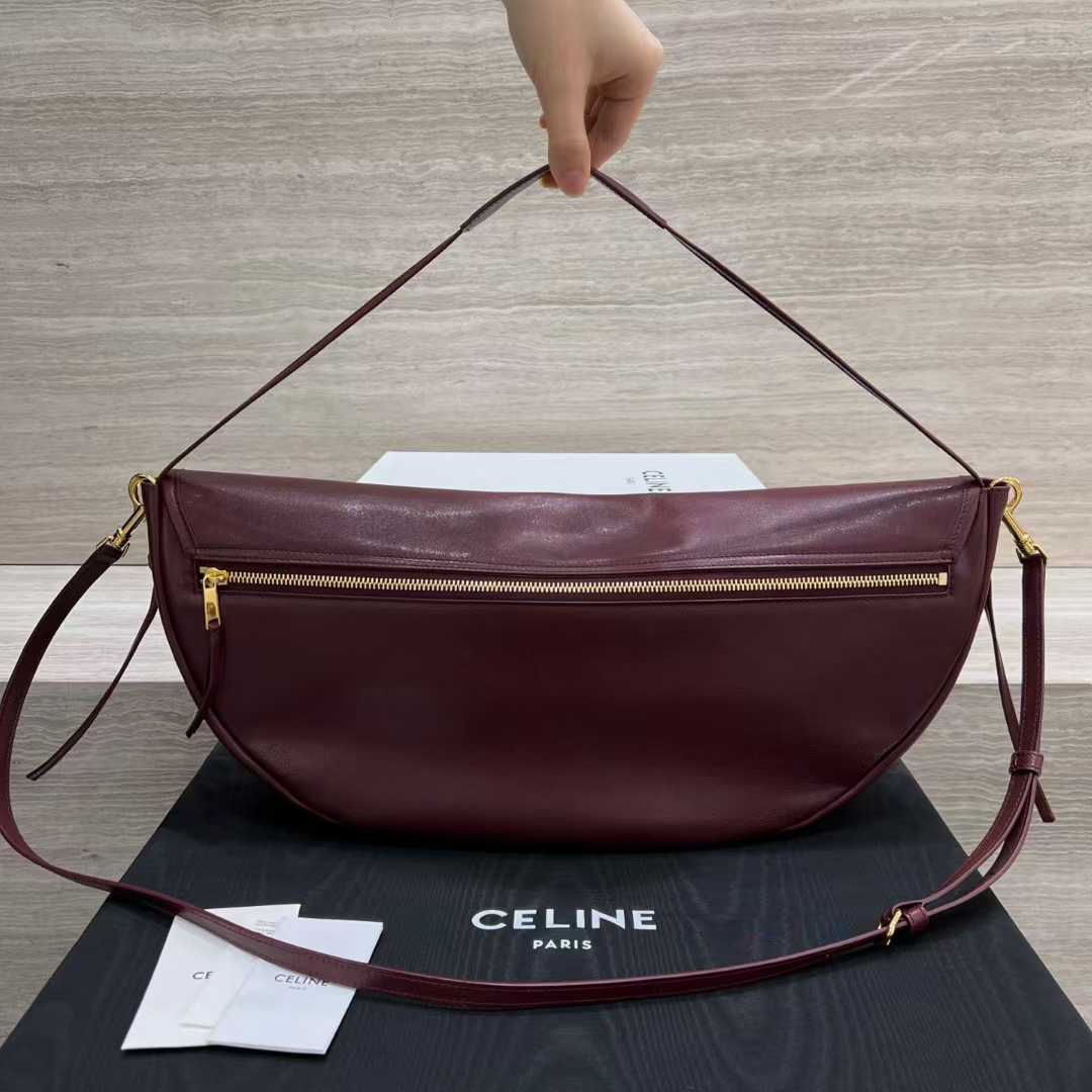 Celine Soft Triomphe Besace In Supple Shiny Lambskin view 2