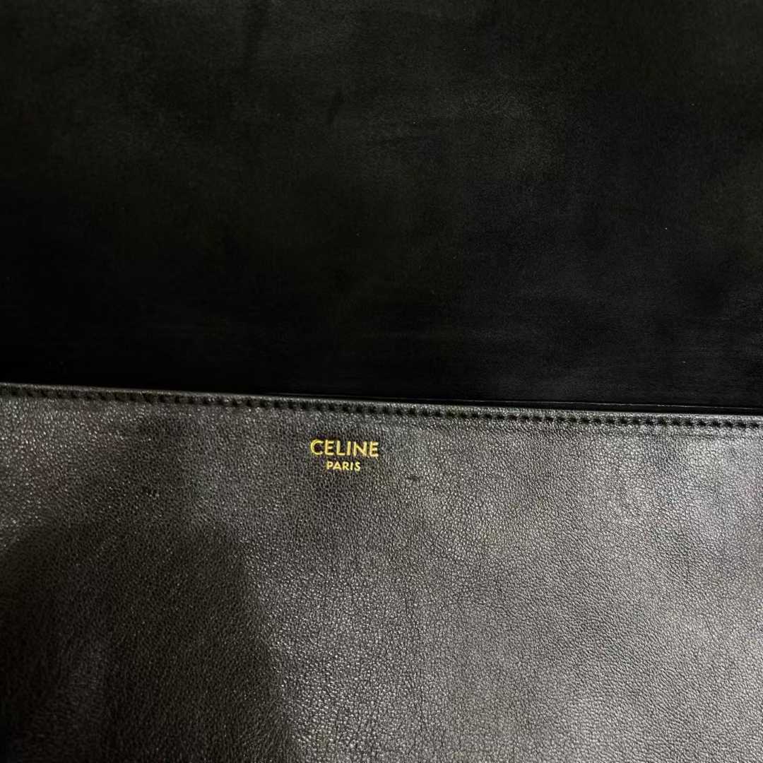 Celine Soft Triomphe Besace In Supple Shiny Lambskin view 8