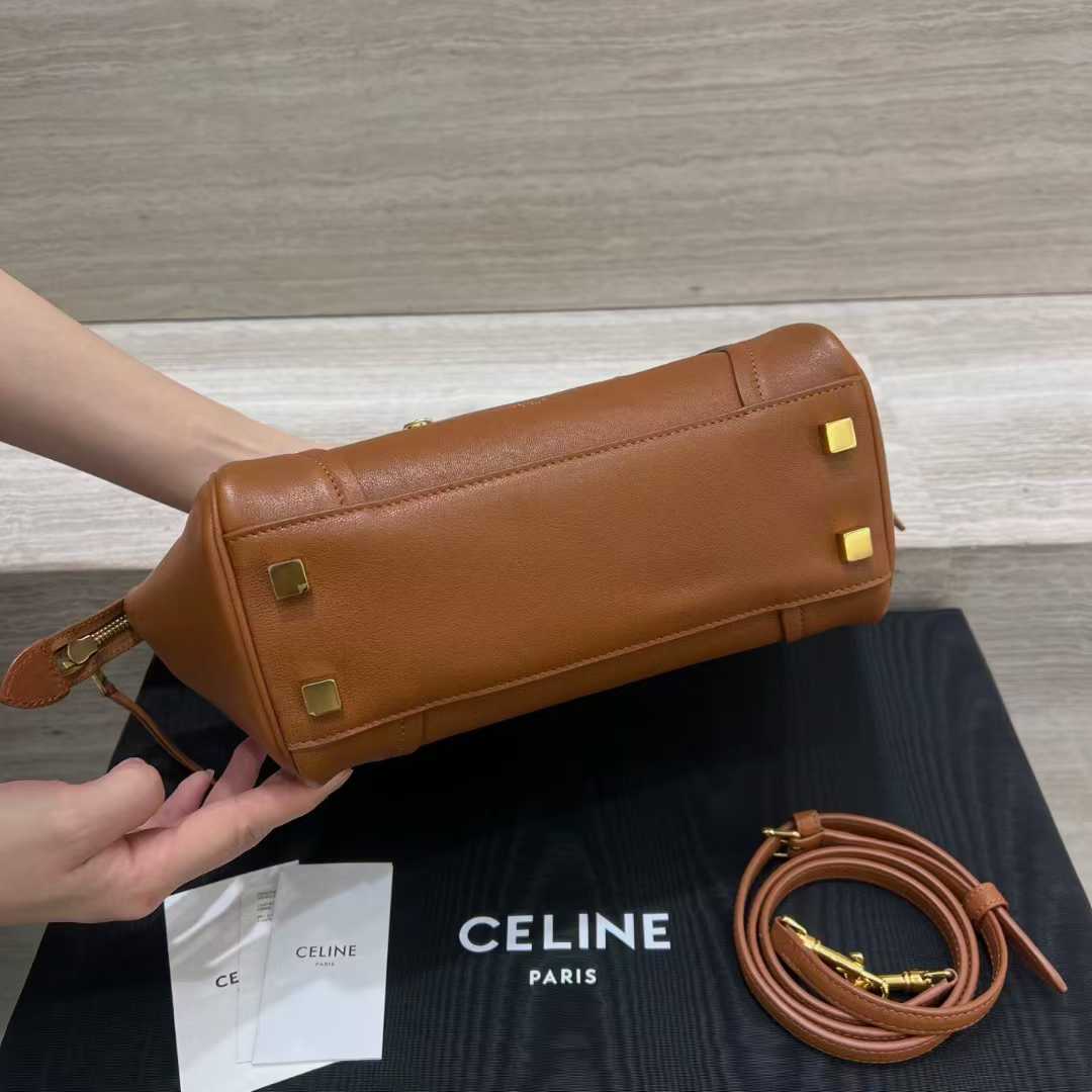 Celine Small New Luggage In Supple Shiny Lambskin view 3