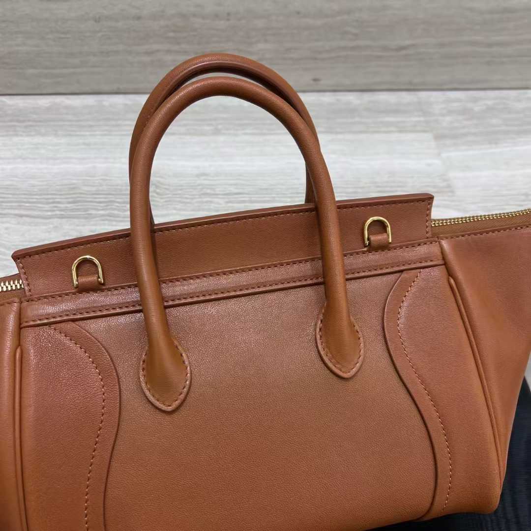 Celine Small New Luggage In Supple Shiny Lambskin view 4
