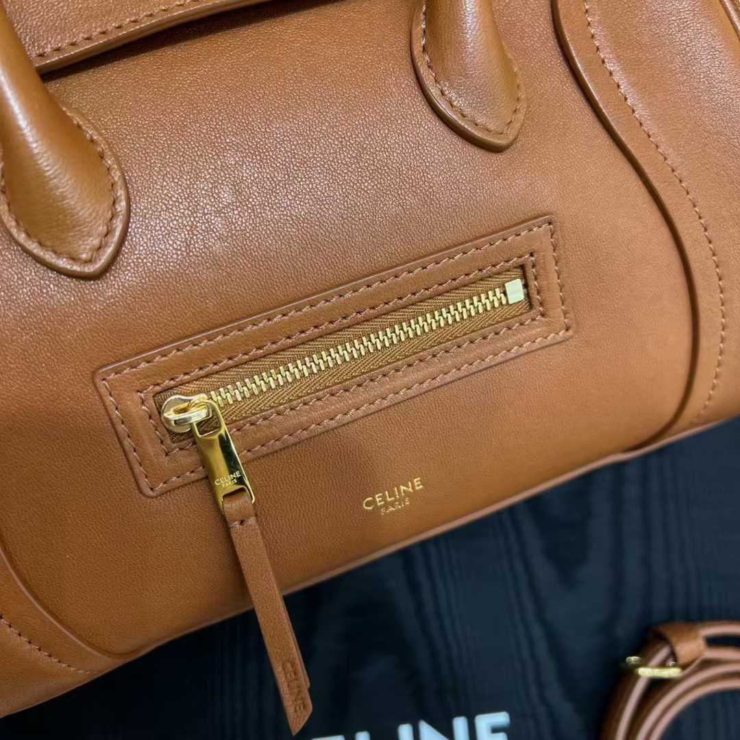 Celine Small New Luggage In Supple Shiny Lambskin view 5