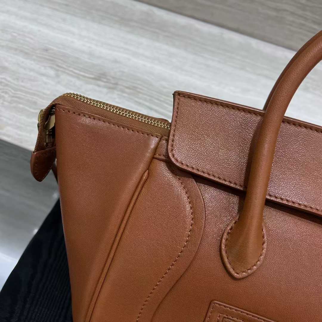 Celine Small New Luggage In Supple Shiny Lambskin view 6