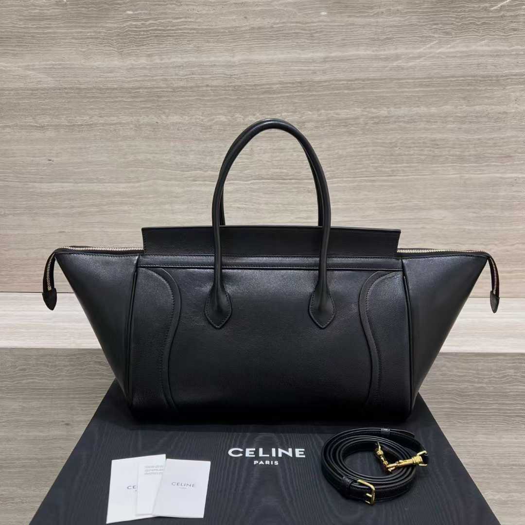 Celine Medium New Luggage In Supple Shiny Lambskin view 2