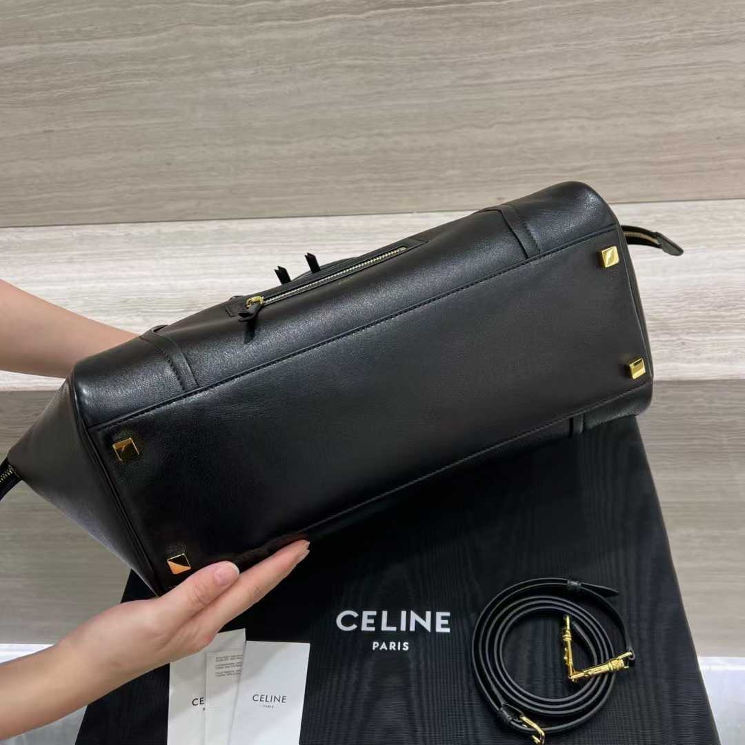 Celine Medium New Luggage In Supple Shiny Lambskin view 3