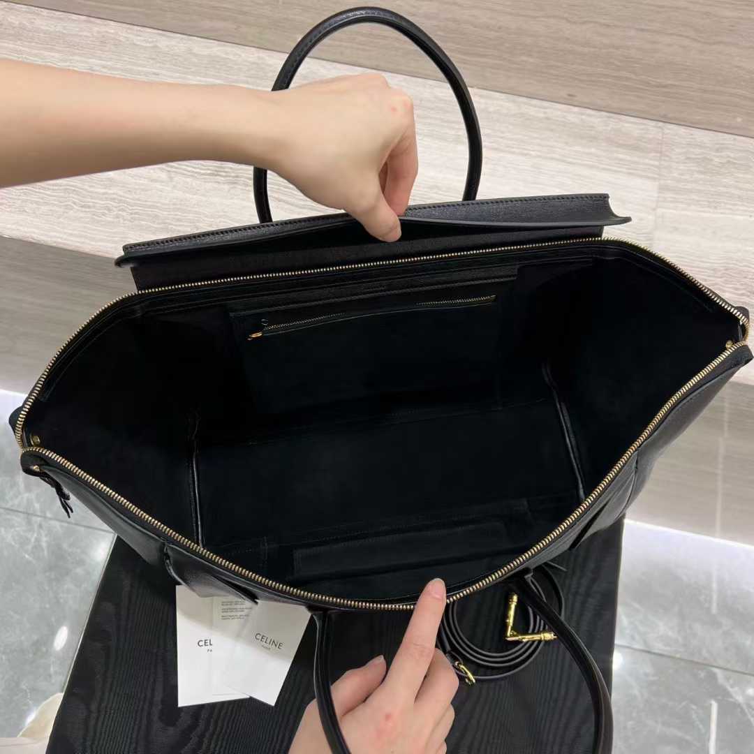 Celine Medium New Luggage In Supple Shiny Lambskin view 8