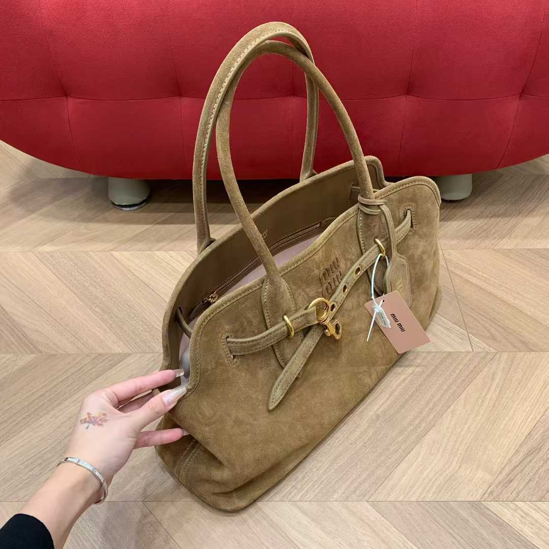 Miu Miu Aventure suede bag view 3